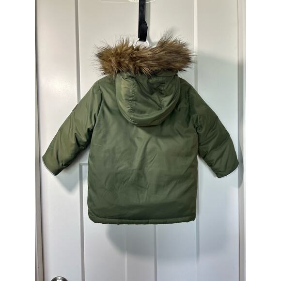 Gap Toddler Baby‎ Coldcontrol Max Hooded Parka Jacket Olive Green Size 2 Years - Picture 4 of 10